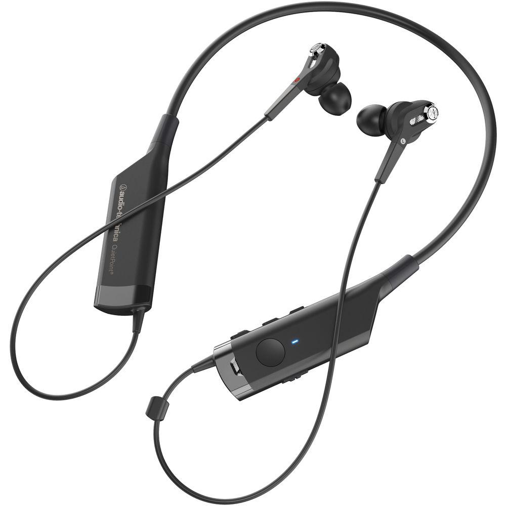 Audio-Technica Consumer ATH-ANC40BT QuietPoint Noise-Cancelling Wireless In-Ear Headphones