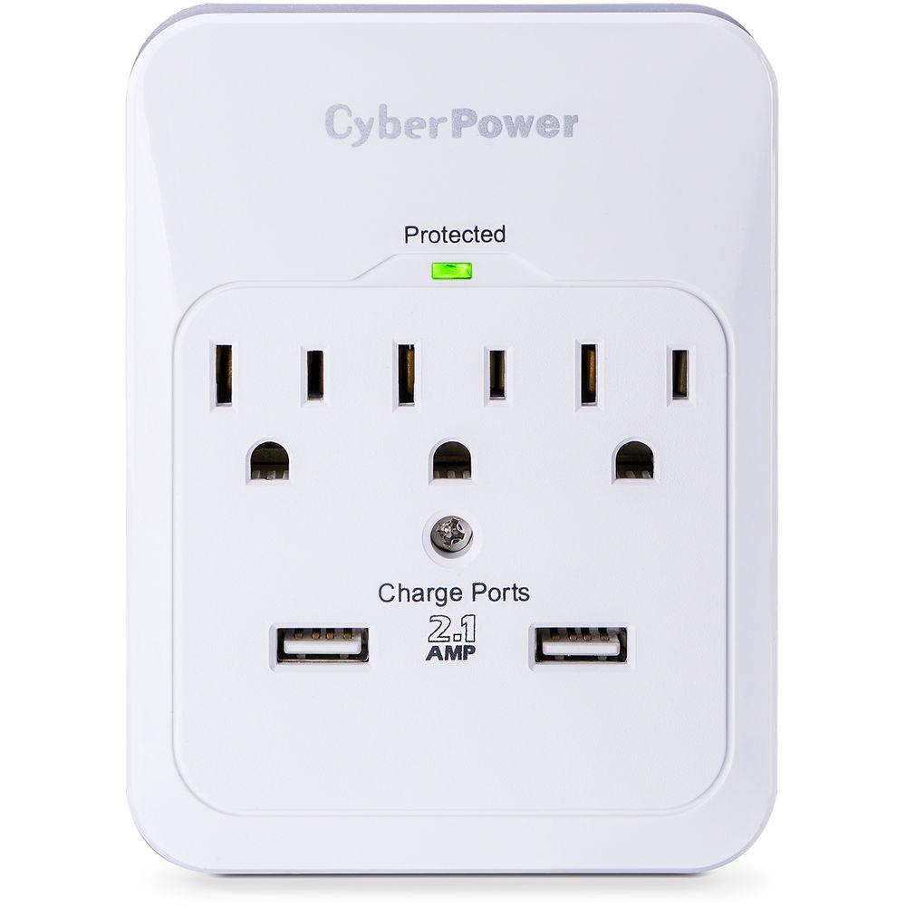 CyberPower Pro 3-Outlet Dual USB Surge Protector