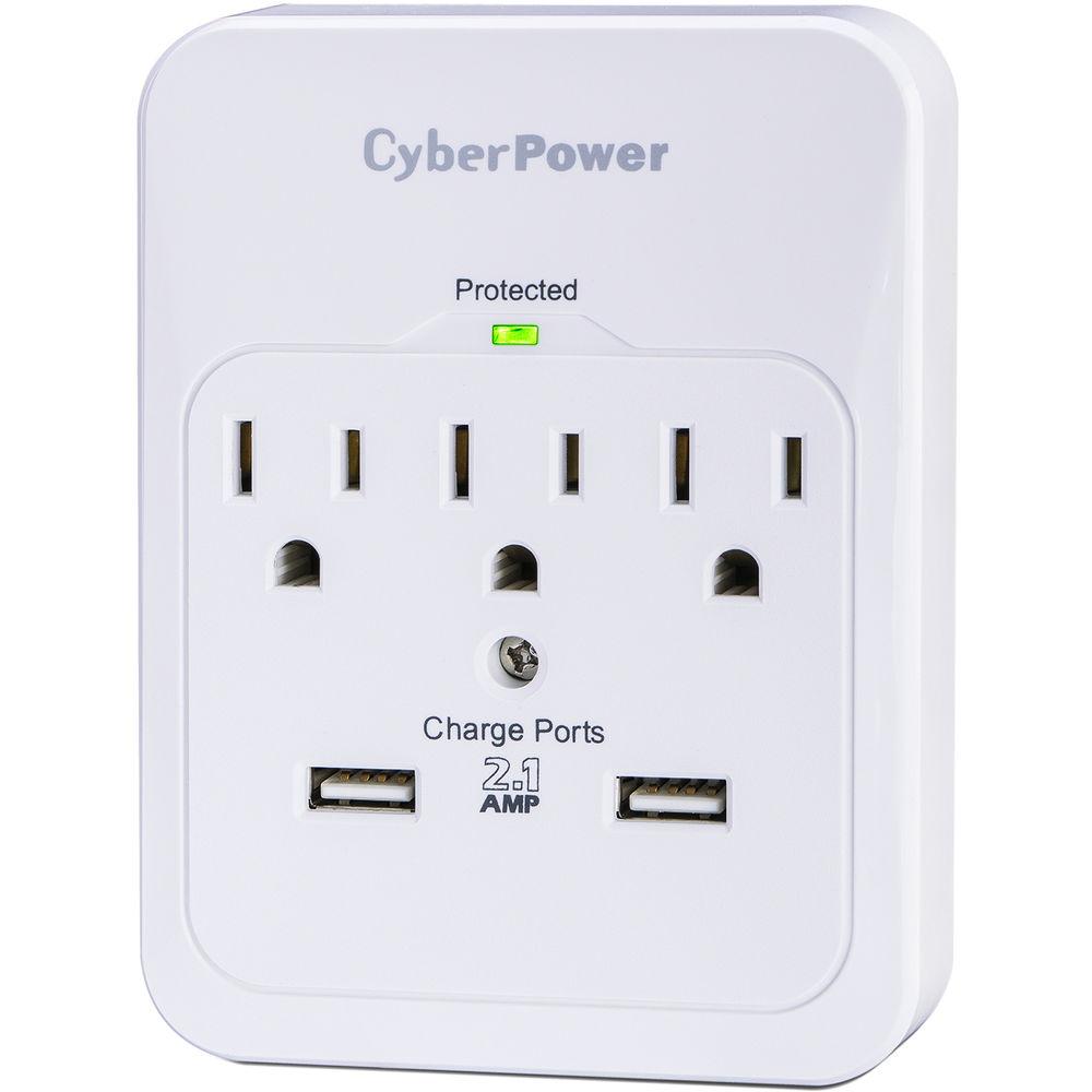 CyberPower Pro 3-Outlet Dual USB Surge Protector