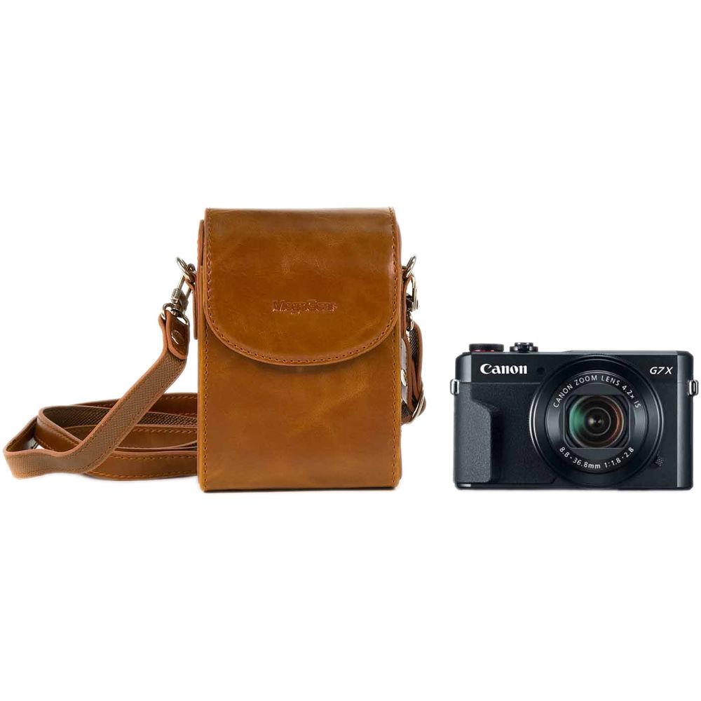 MegaGear Leather Camera Case for Canon PowerShot G7 X Mark II or Canon PowerShot G7 X