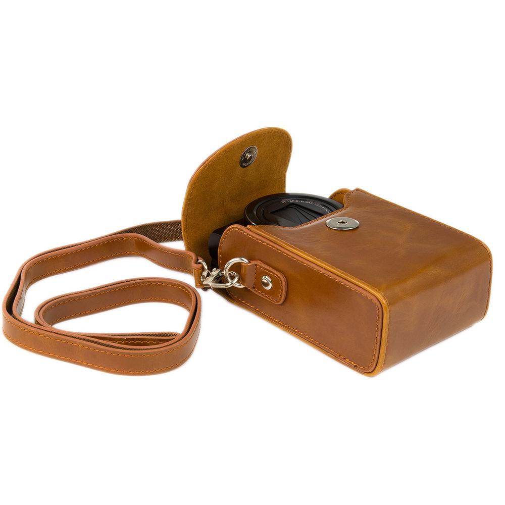 MegaGear Leather Camera Case for Canon PowerShot G7 X Mark II or Canon PowerShot G7 X