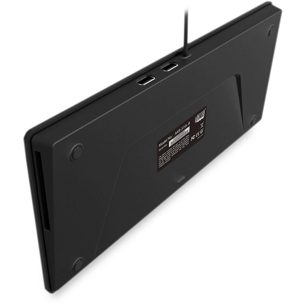 Adesso SlimTouch 510 Mini Keyboard with USB Hubs