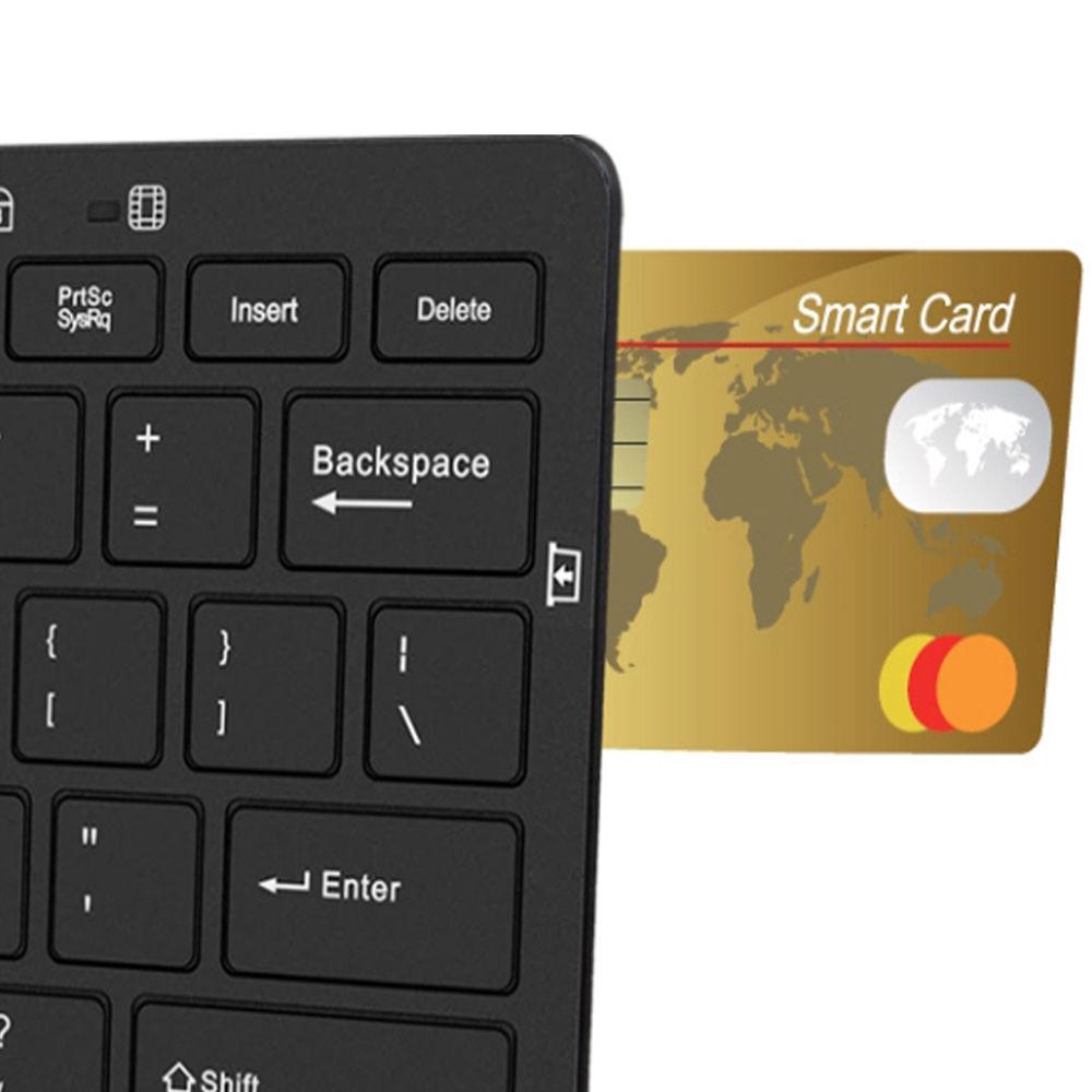 Adesso SlimTouch 510R Mini Keyboard with Smart Card Reader and USB Hubs