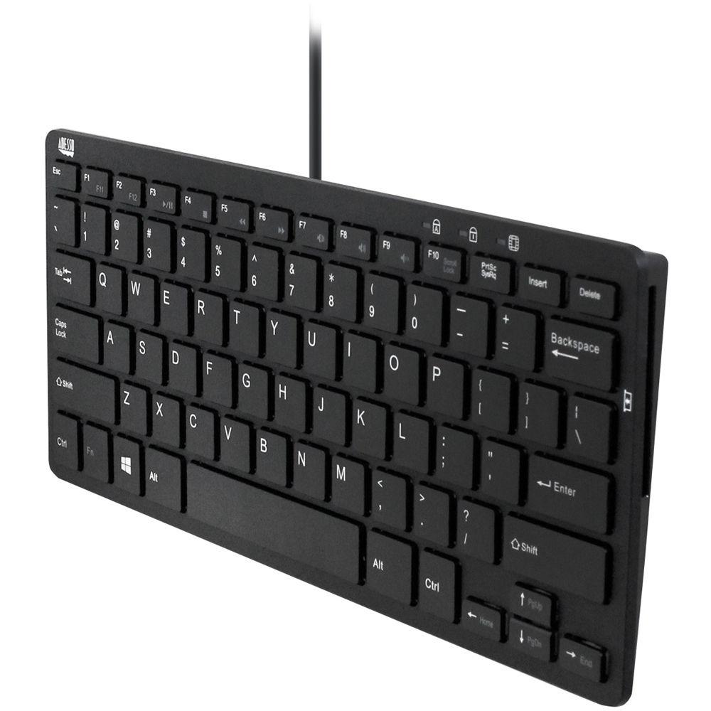 Adesso SlimTouch 510R Mini Keyboard with Smart Card Reader and USB Hubs