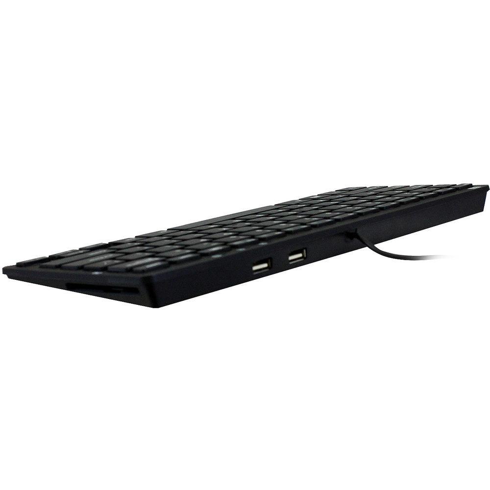 Adesso SlimTouch 510R Mini Keyboard with Smart Card Reader and USB Hubs