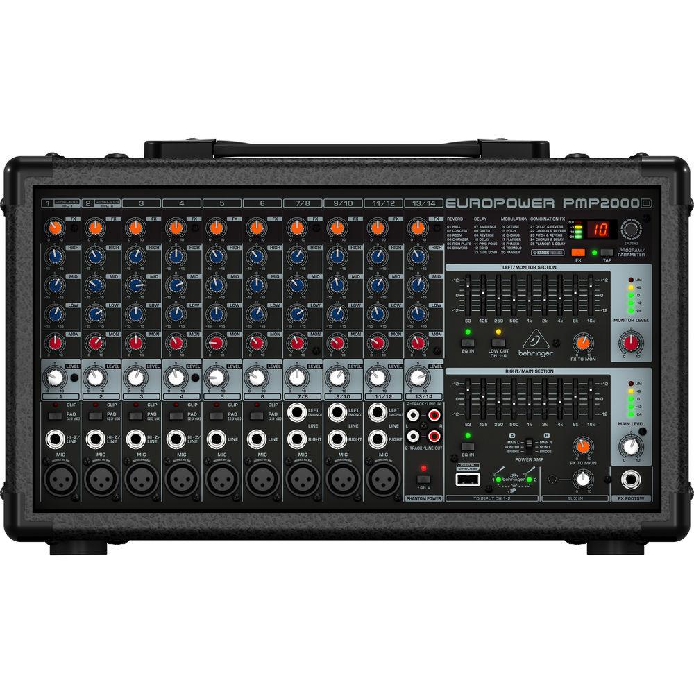 Behringer PMP2000D - 2000W 14-Channel Powered Mixer with KLARK TEKNIK FX