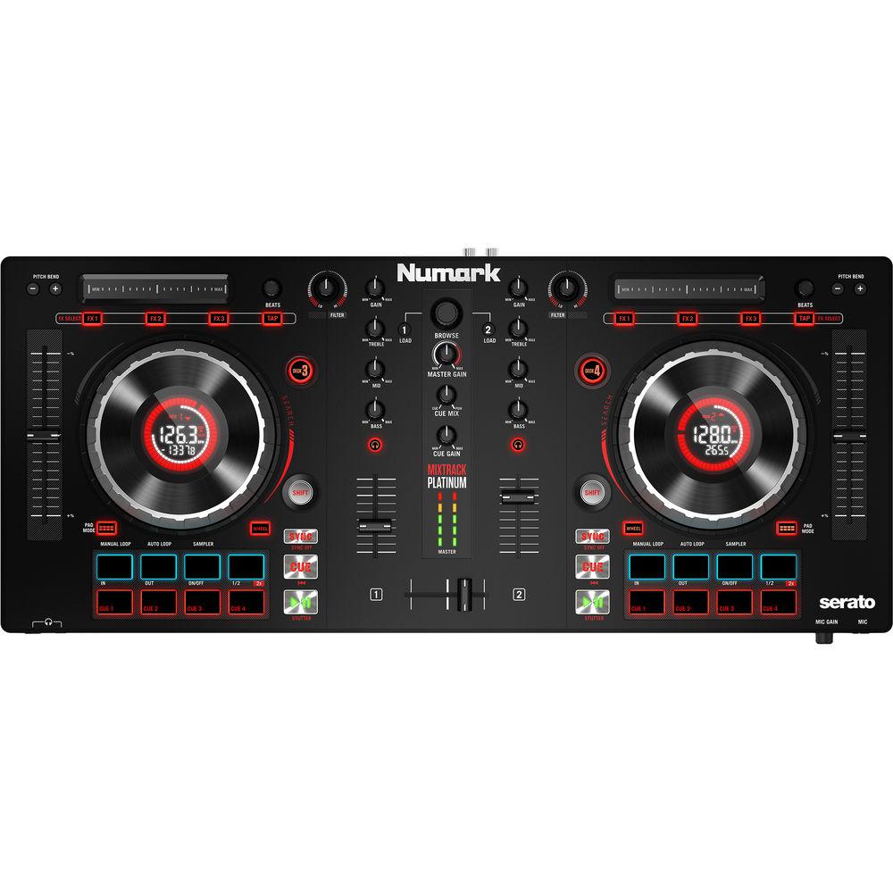Numark Mixtrack Platinum - DJ Controller with Jog Wheel Display for Serato DJ