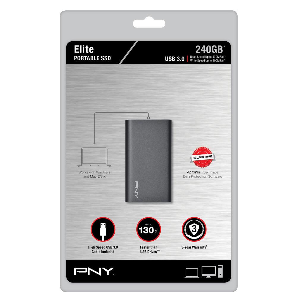 PNY Technologies 240GB Elite USB 3.0 Portable SSD