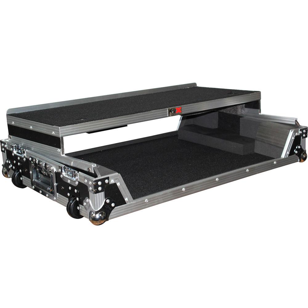 ProX Flight Case with Wheels & Laptop Shelf for Numark NS7III & NS7II Digital Controller