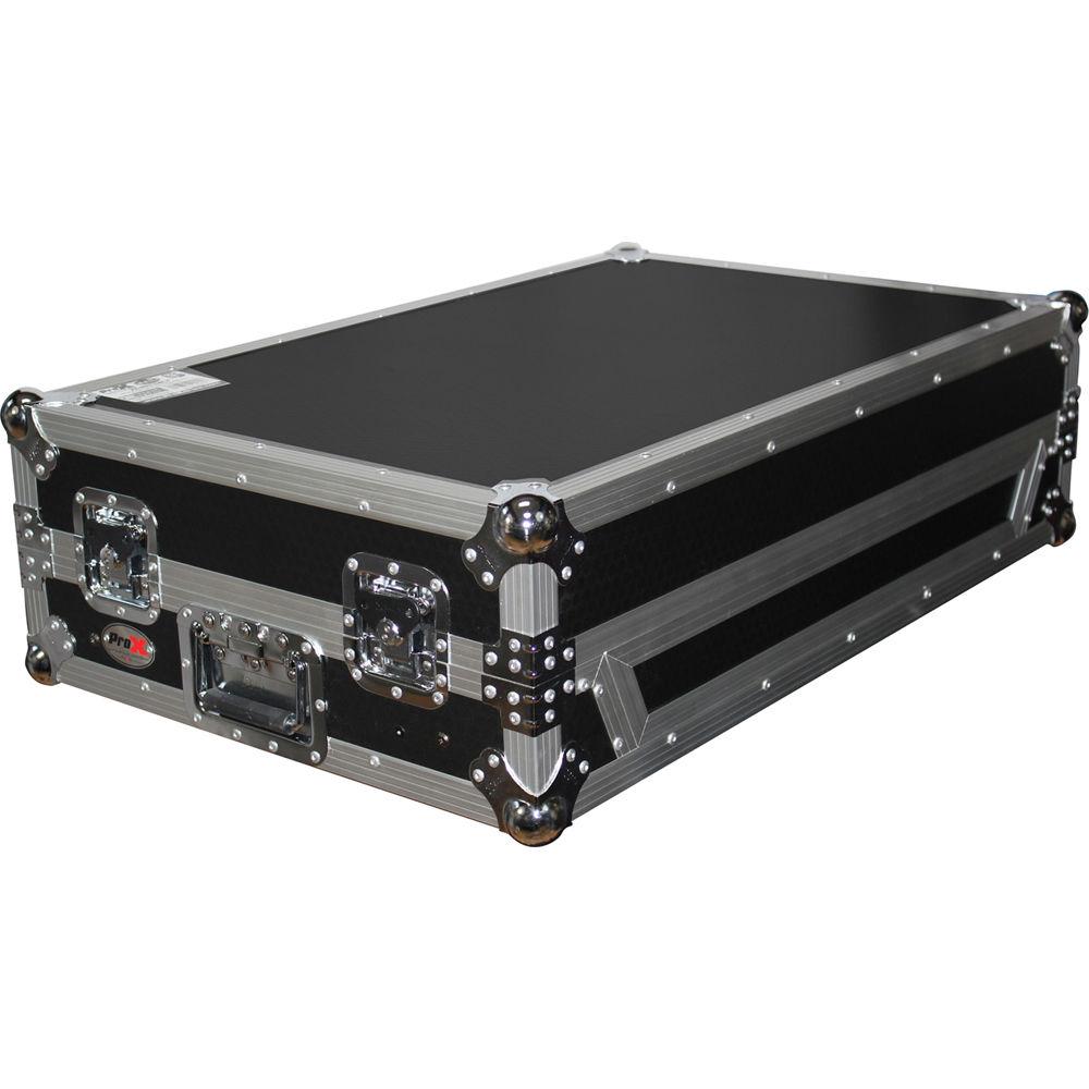 ProX Flight Case with Wheels & Laptop Shelf for Numark NS7III & NS7II Digital Controller
