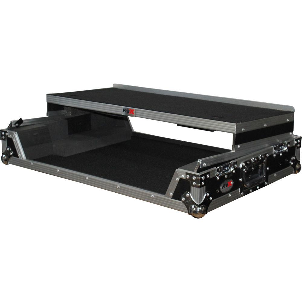 ProX Flight Case with Wheels & Laptop Shelf for Numark NS7III & NS7II Digital Controller