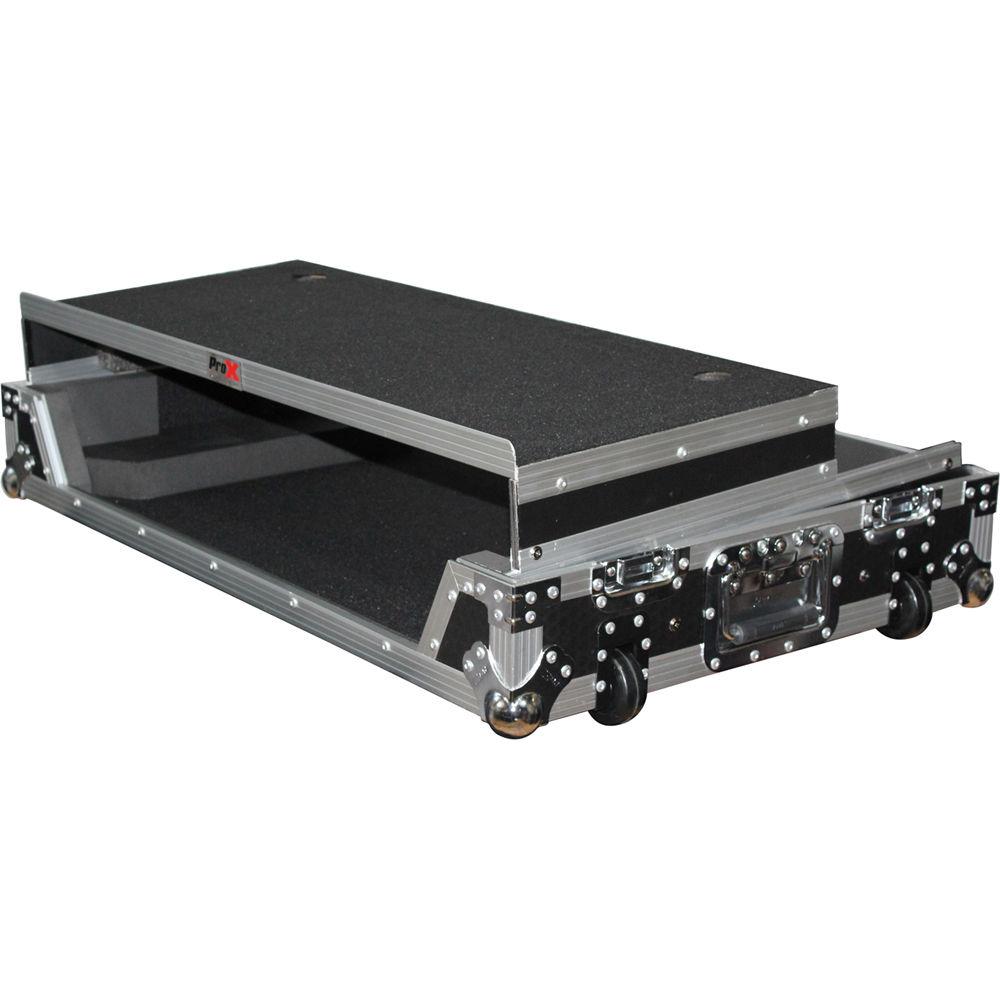 ProX Flight Case with Wheels & Laptop Shelf for Numark NS7III & NS7II Digital Controller