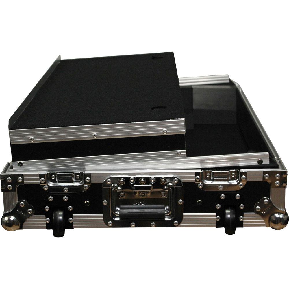 ProX Flight Case with Wheels & Laptop Shelf for Numark NS7III & NS7II Digital Controller