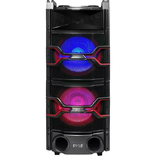 Pyle Pro PSUFM1235BT - 2400W Bluetooth Portable DJ Karaoke System with Party Lights and Mic Recorder