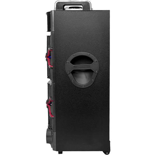 Pyle Pro PSUFM1235BT - 2400W Bluetooth Portable DJ Karaoke System with Party Lights and Mic Recorder