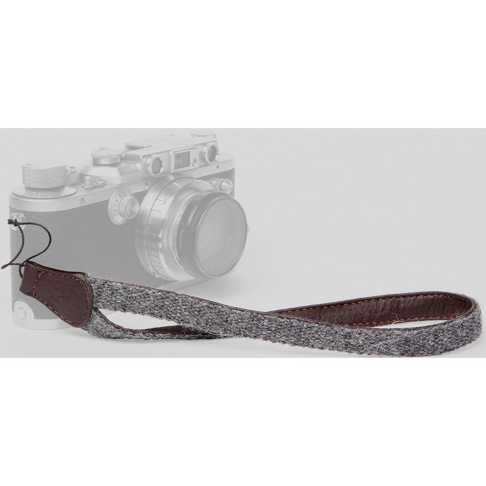 Cecilia Gallery Alpaca Wool & Leather Camera Wrist Strap with Cord Tethering