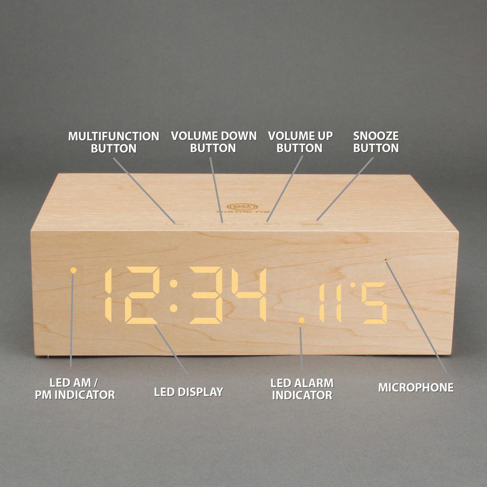 GOgroove BlueSYNC TYM Bluetooth Speaker with Integrated Alarm Clock