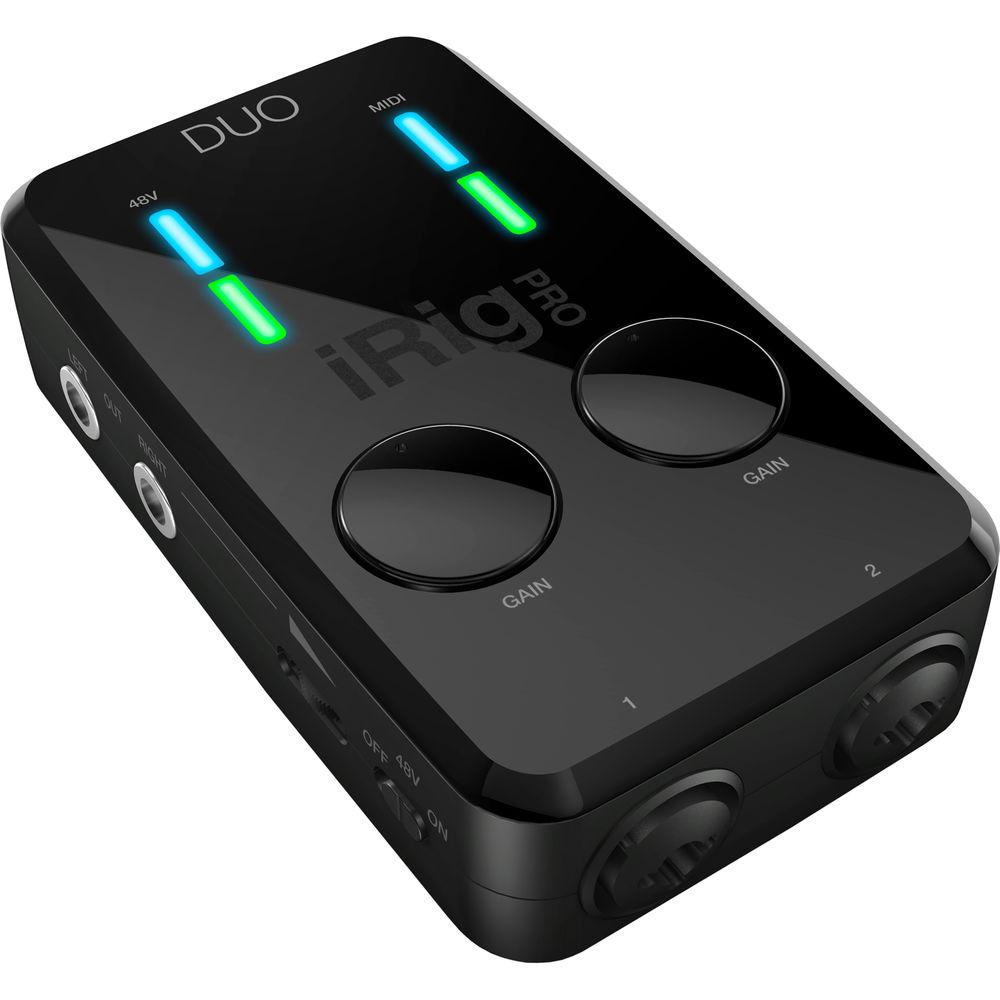 IK Multimedia iRig Pro DUO 2-Channel Audio and MIDI Interface for iOS, Android, and Mac PC
