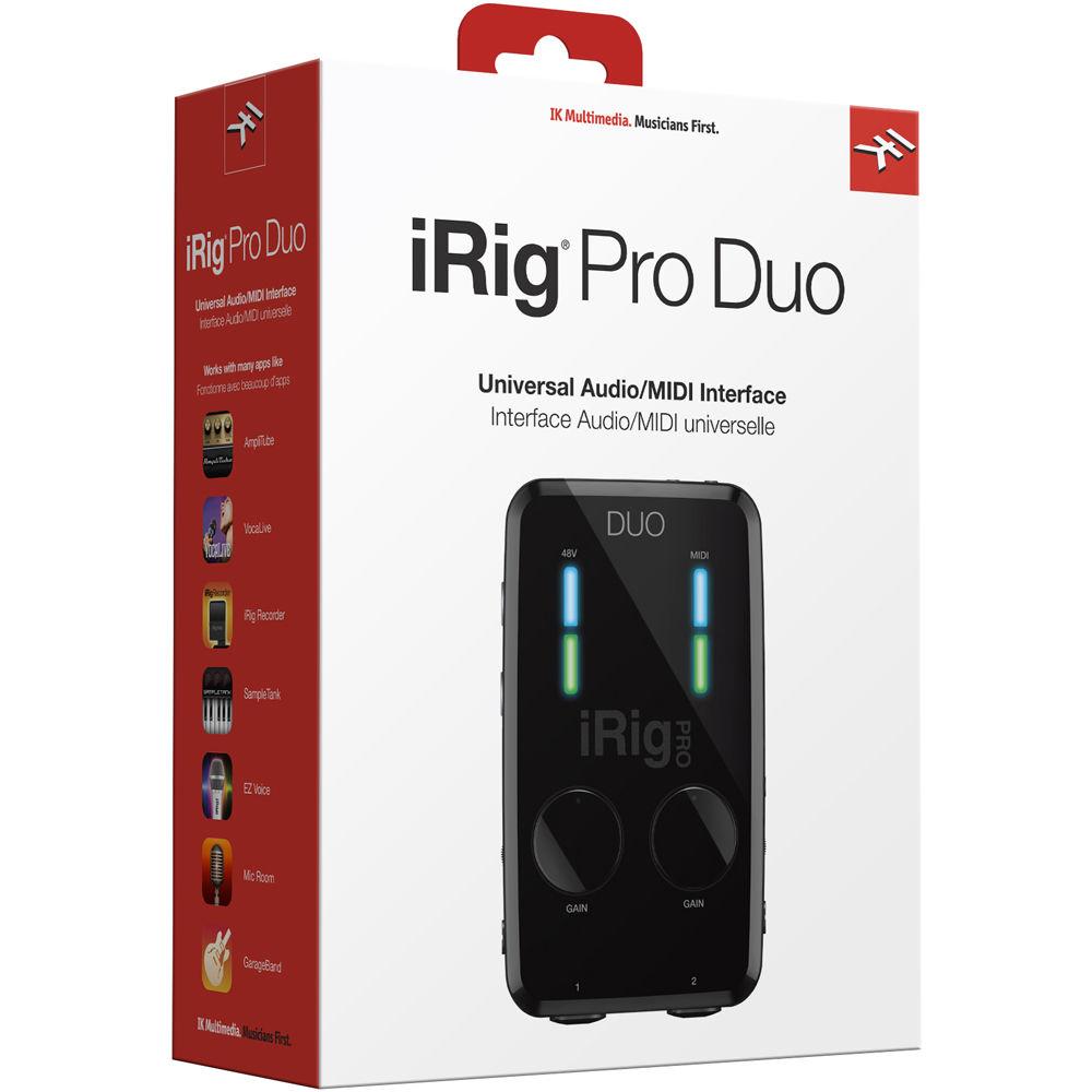 IK Multimedia iRig Pro DUO 2-Channel Audio and MIDI Interface for iOS, Android, and Mac PC