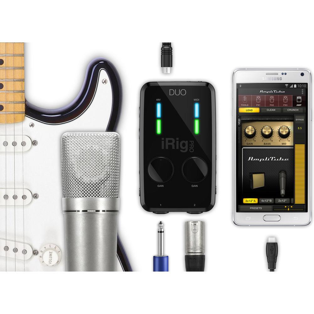 IK Multimedia iRig Pro DUO 2-Channel Audio and MIDI Interface for iOS, Android, and Mac PC