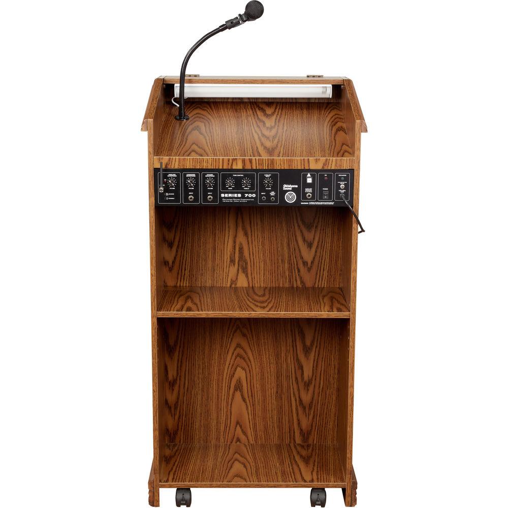 Oklahoma Sound 711 Prestige Lectern with LWM-7 Headset Wireless Microphone