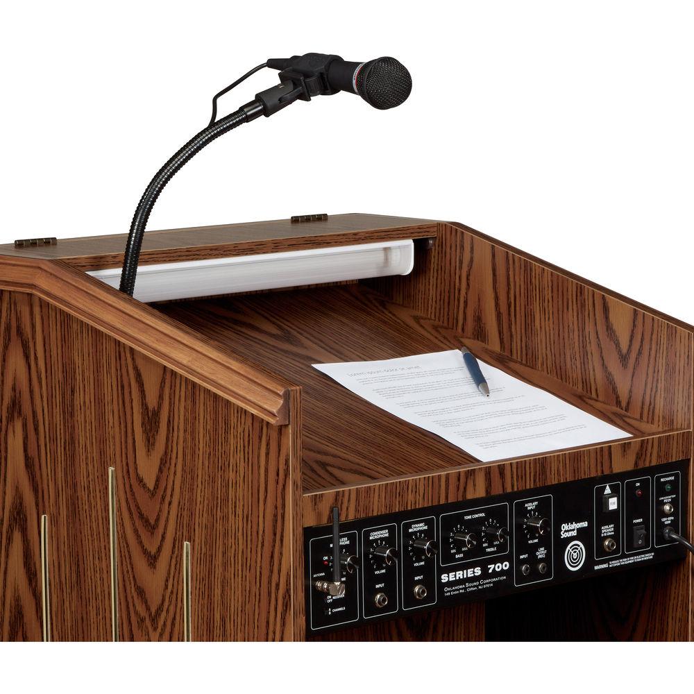 Oklahoma Sound 711 Prestige Lectern with LWM-7 Headset Wireless Microphone