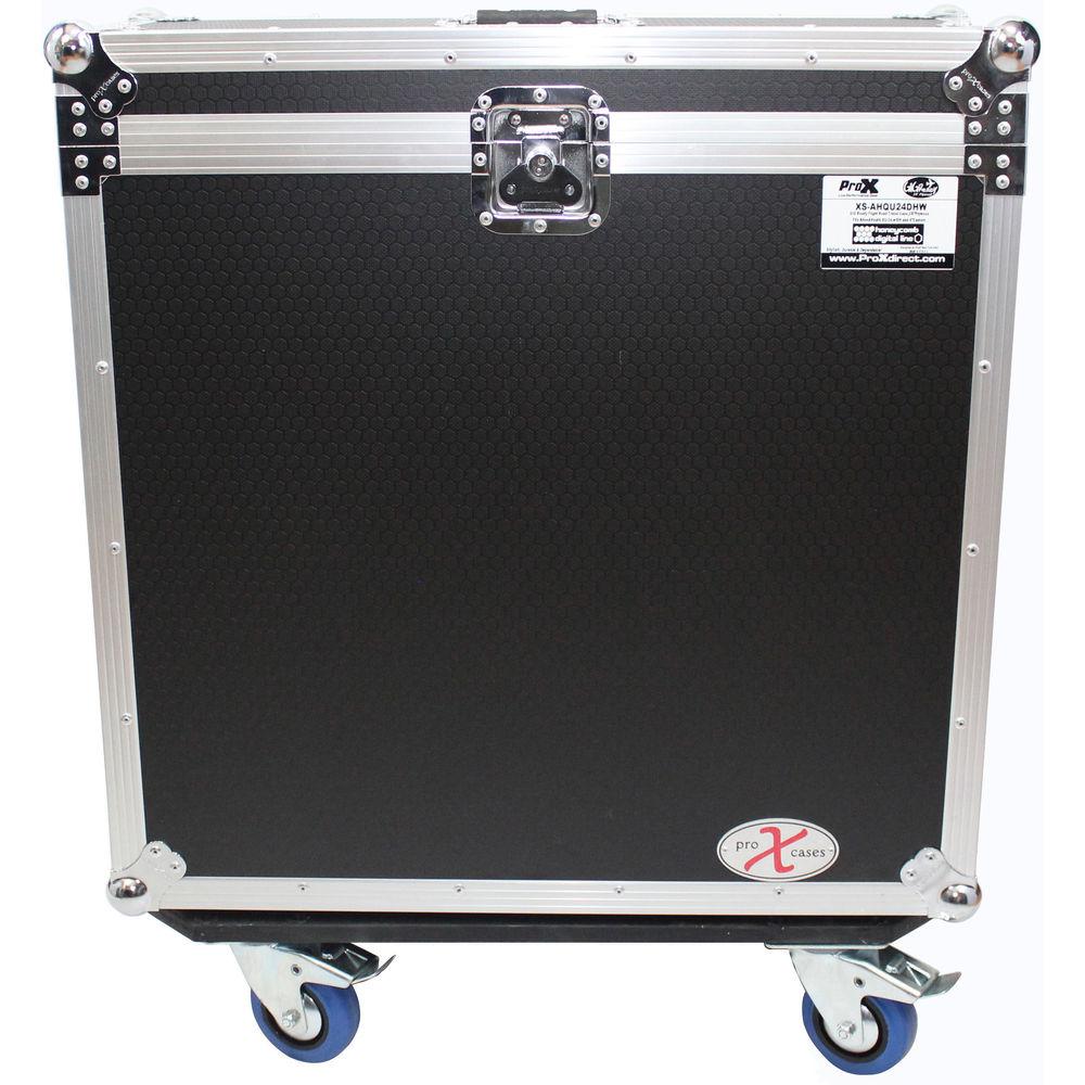 ProX Flight Road Case with Doghouse and Wheels for Allen and Heath QU-24 Digital 24 Channel Mixer