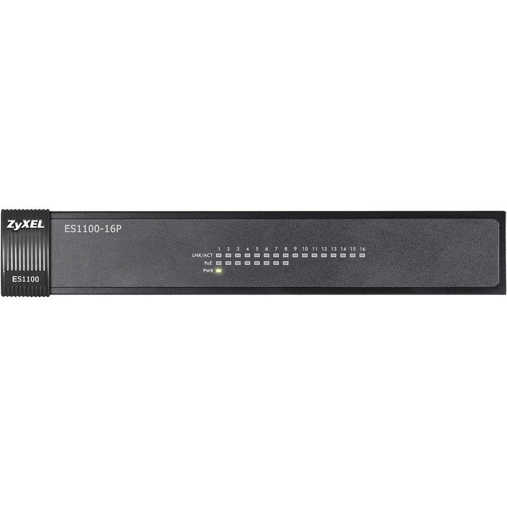 ZyXEL ES1100 Series 16-Port FE Unmanaged PoE Switcher