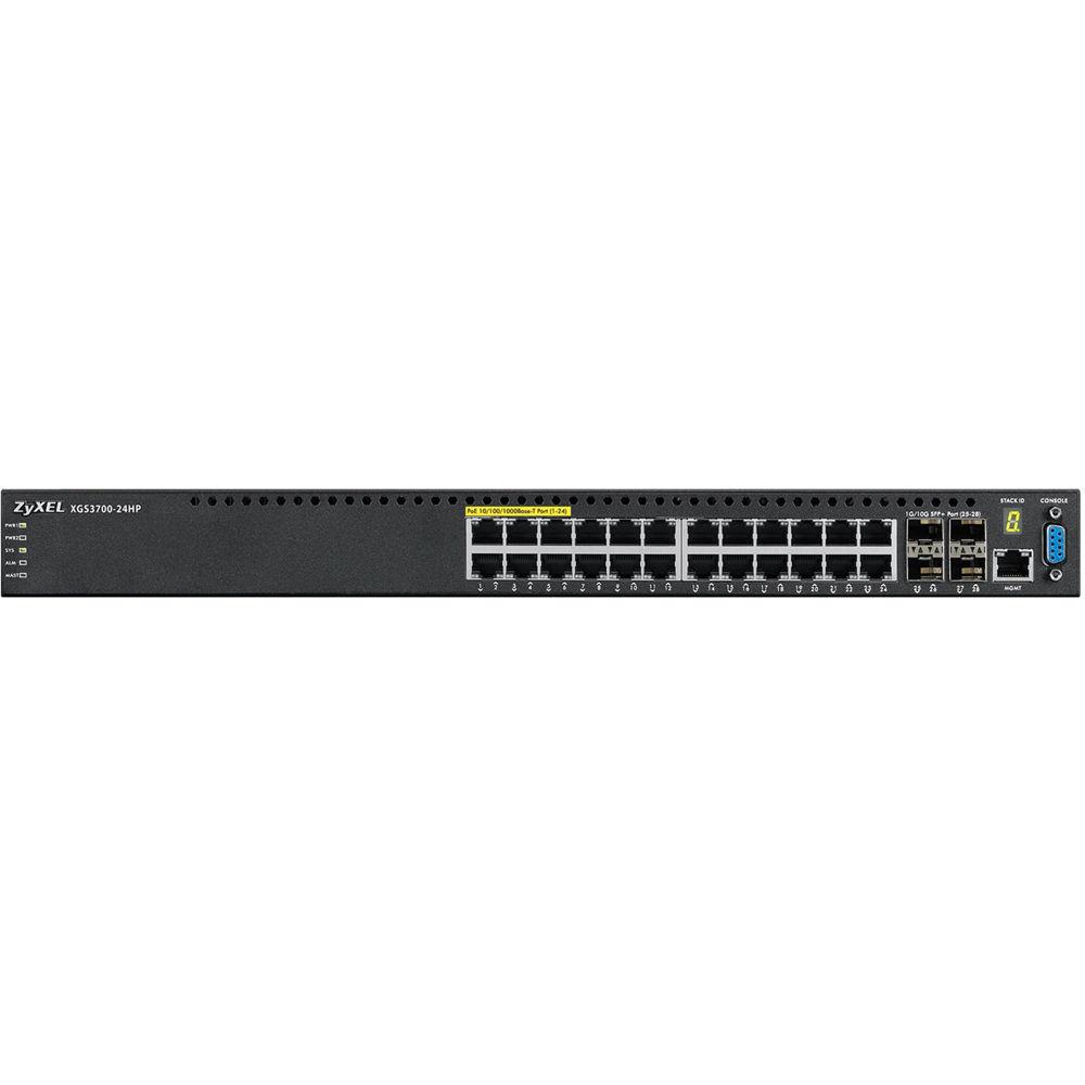 ZyXEL XGS3700 Series 24-Port GbE L2 PoE Switcher with 10GbE Uplink