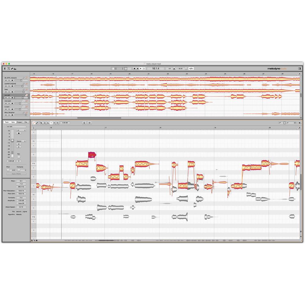 Celemony Melodyne 4 Studio Polyphonic Pitch Shifting Time Stretching Software