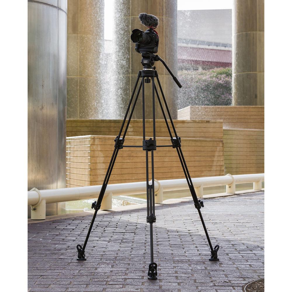 E-Image EG01A2 Two-Stage Aluminum Tripod System with GH01 Pan Tilt Fluid Head