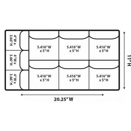 Harrison Clear Nine Pocket Panel for Pelican 1510 Case