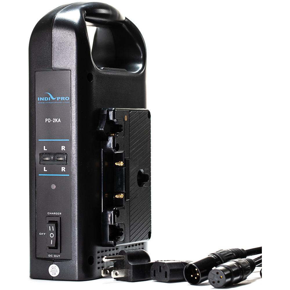 IndiPRO Tools Gold Mount Dual Battery Charger with XLR Output