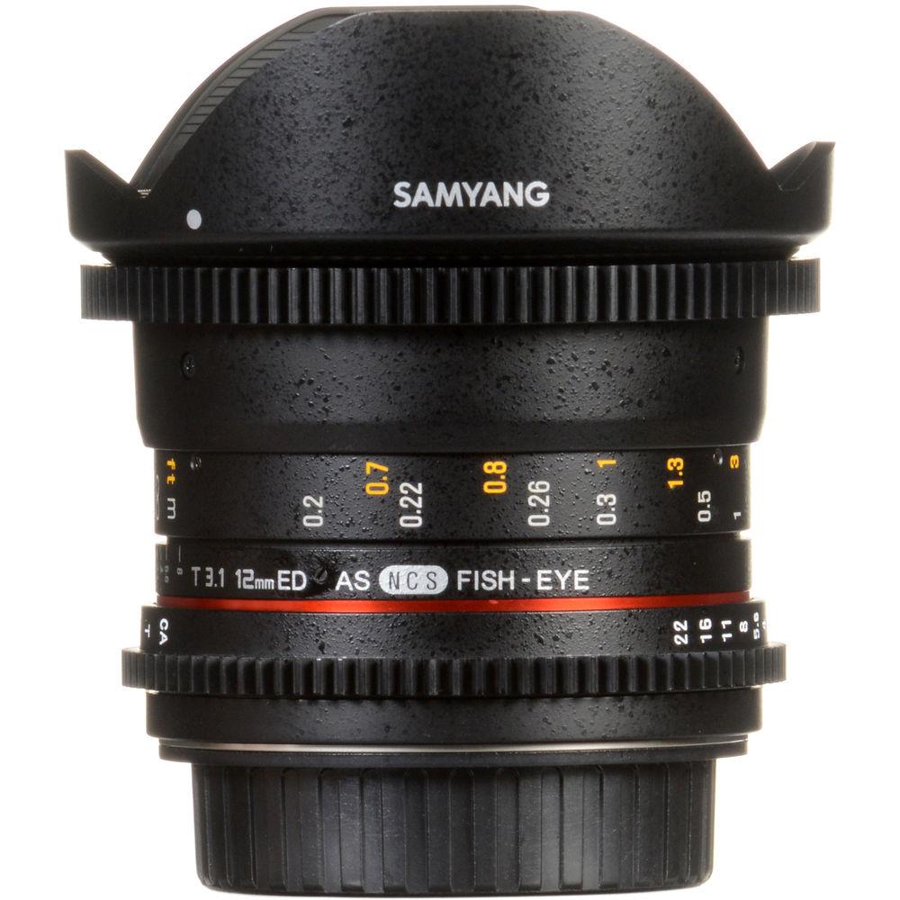 Samyang 12mm T3.1 VDSLR Cine Fisheye Lens for Canon EF Mount