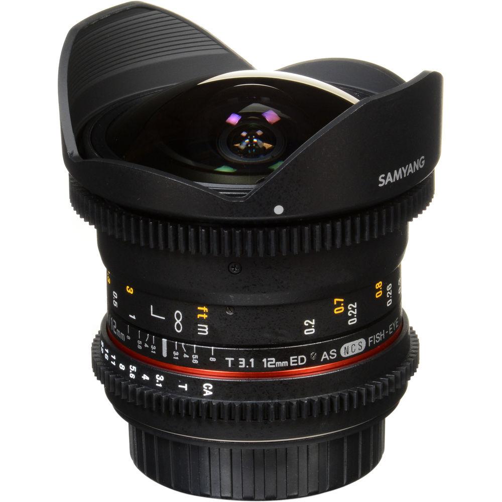 Samyang 12mm T3.1 VDSLR Cine Fisheye Lens for Canon EF Mount