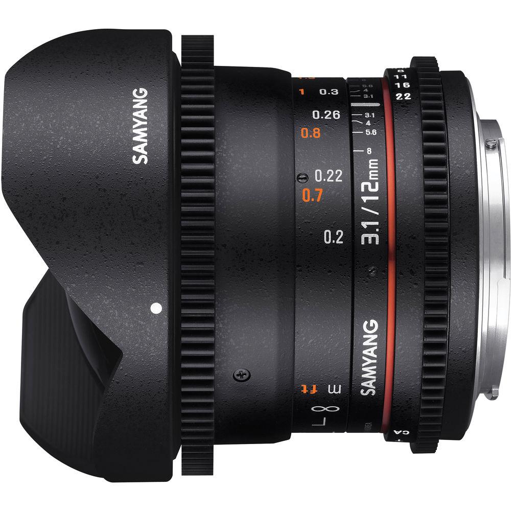 Samyang 12mm T3.1 VDSLR Cine Fisheye Lens for Nikon F Mount