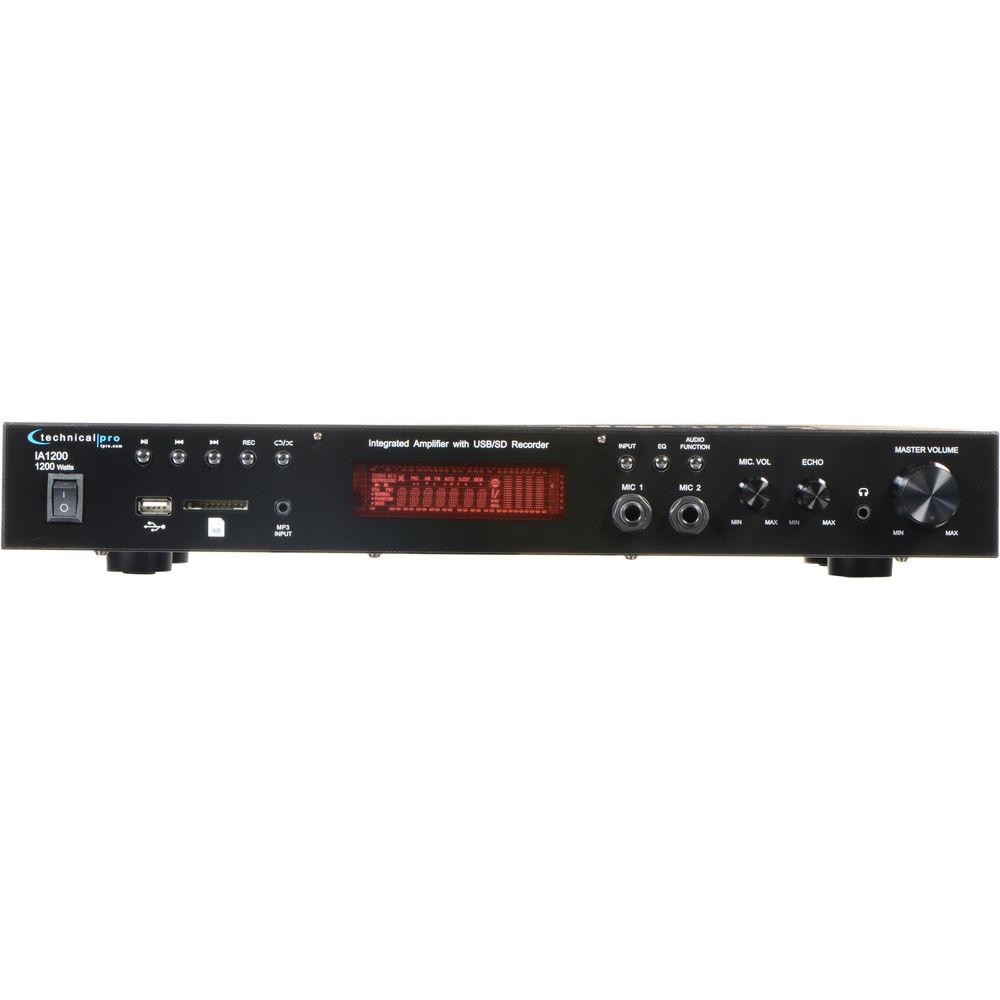Technical Pro IA1200 Integrated Amplifier With USB and SD Card Inputs