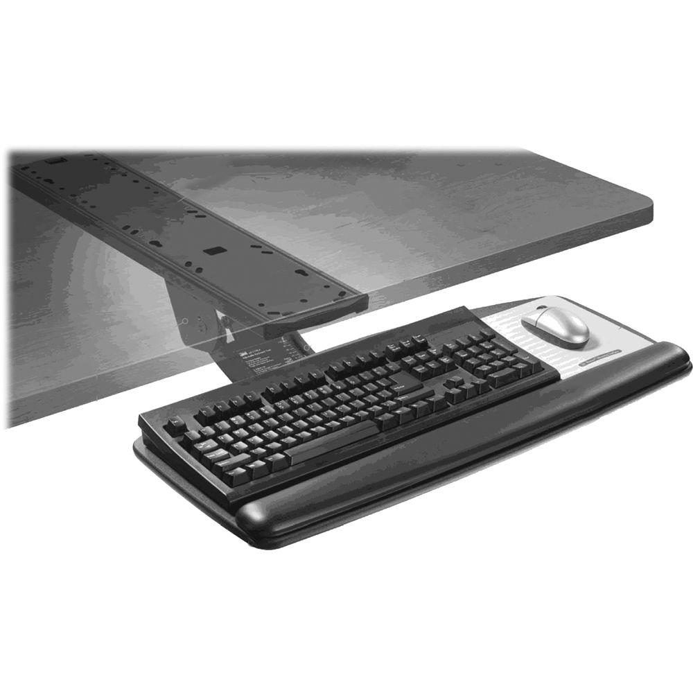 3M AKT170LE Adjustable Keyboard Tray with Sit Stand Easy-Adjust Arm