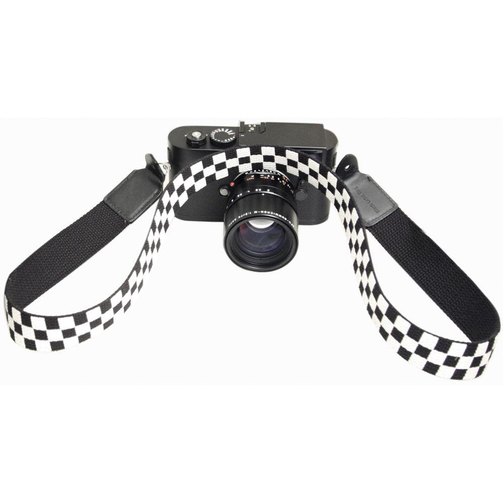 Black Label Bag Checkered Canvas Camera Strap - 40"