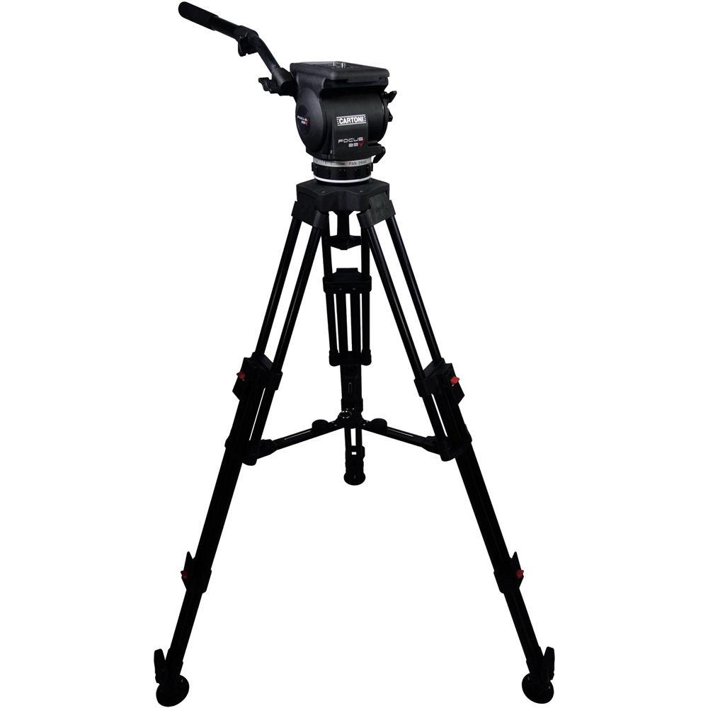 Cartoni Focus 22 Fluid Head with H602 Tripod Legs, Mid Spreader and 2nd Pan Bar