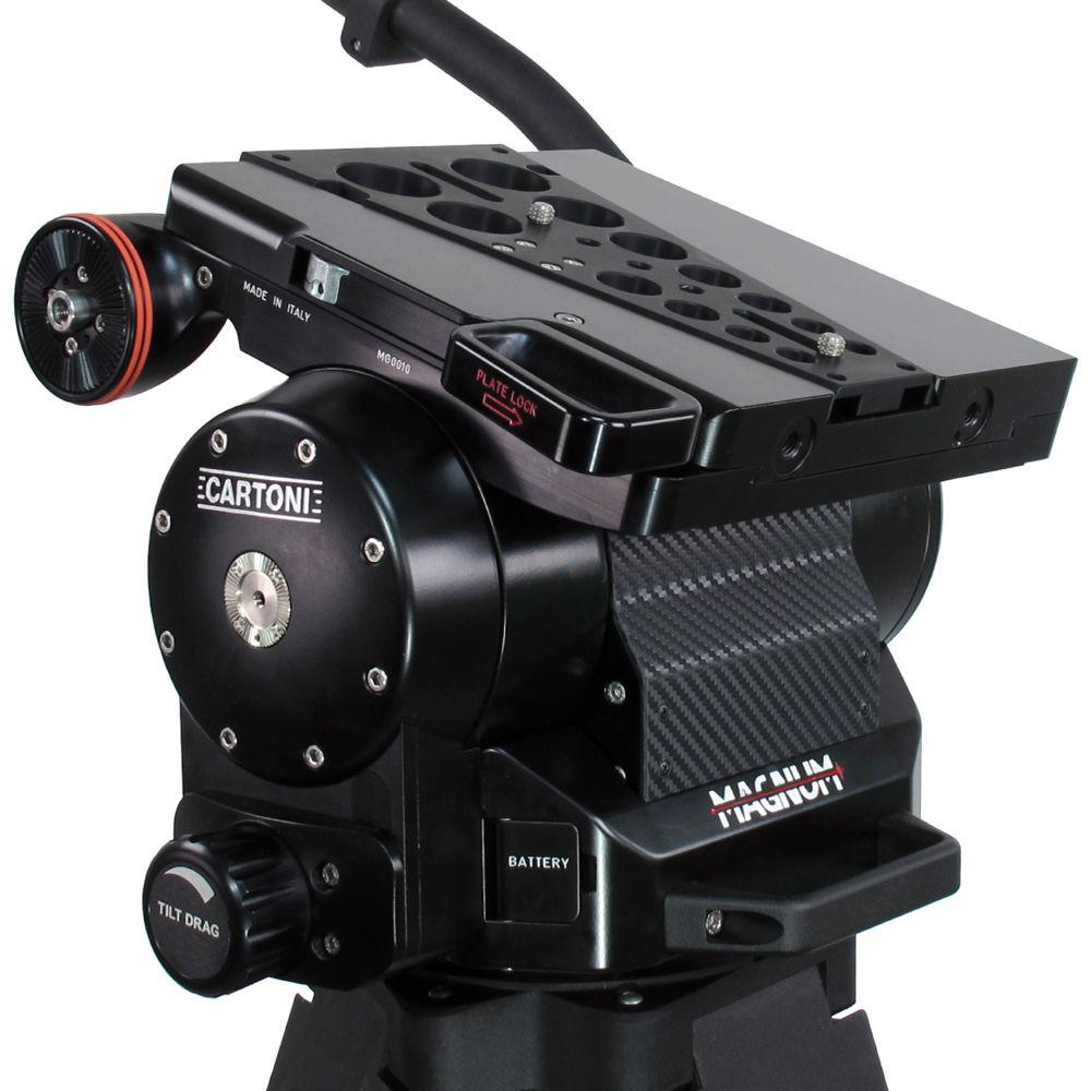 Cartoni P90 Pedestal with Magnum Head and 2 Pan Bars