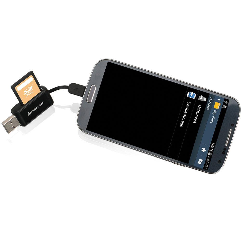 IOGEAR GoFor2 USB On-the-Go Card Reader for PC Mac & Mobile Devices