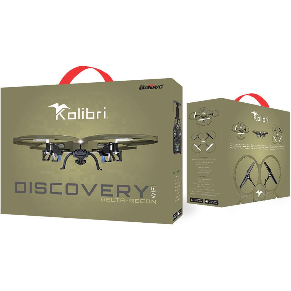 Kolibri U818A Discovery Delta-Recon Tactical Edition Wi-Fi Quadcopter with 720p HD Camera