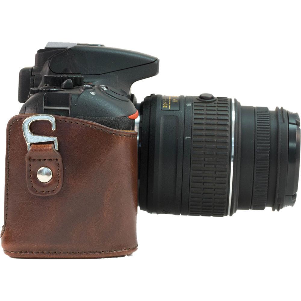 MegaGear Ever Ready PU Leather Case for Nikon D3300 D3200 with 18-55mm Lens