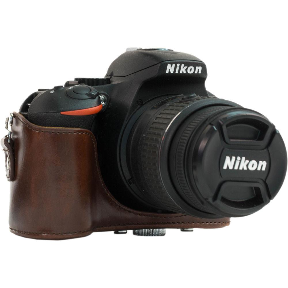 MegaGear Ever Ready PU Leather Case for Nikon D3300 D3200 with 18-55mm Lens
