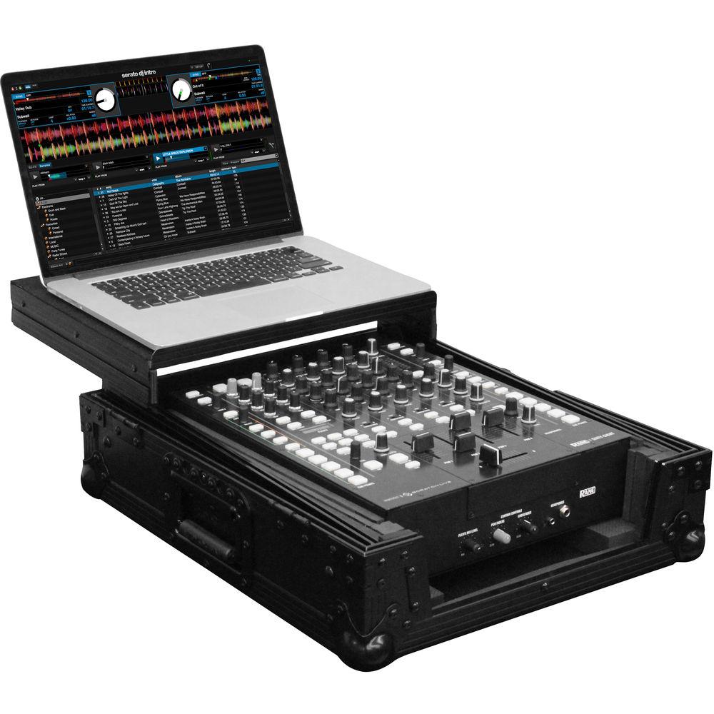 Odyssey Innovative Designs FZGS12MX1BL Black Label Series Low Profile Glide Style Case for a 12" DJ Mixer