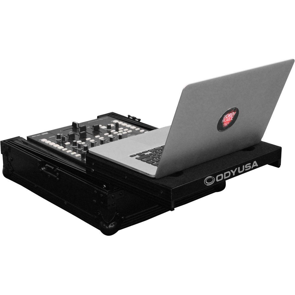 Odyssey Innovative Designs FZGS12MX1BL Black Label Series Low Profile Glide Style Case for a 12" DJ Mixer