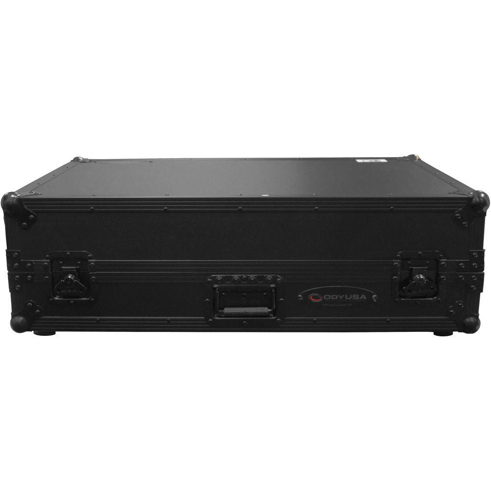 Odyssey Innovative Designs Numark NS7 NS7II NS7III DJ Controller Black Label Glide Style Case with Lower 19" 1U Rack Space