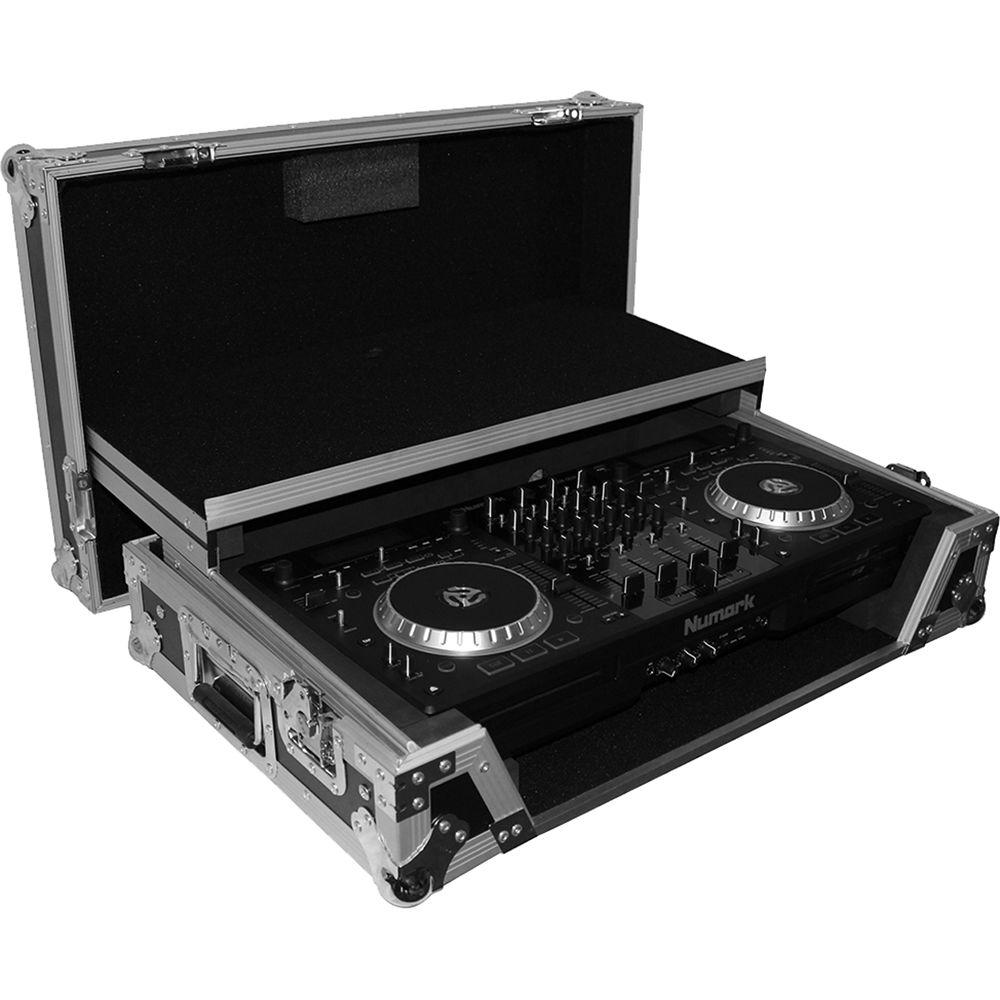 ProX Flight Case For Numark MixDeck Quad Controller with Laptop Shelf