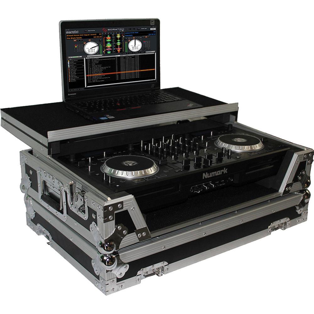 ProX Flight Case For Numark MixDeck Quad Controller with Laptop Shelf